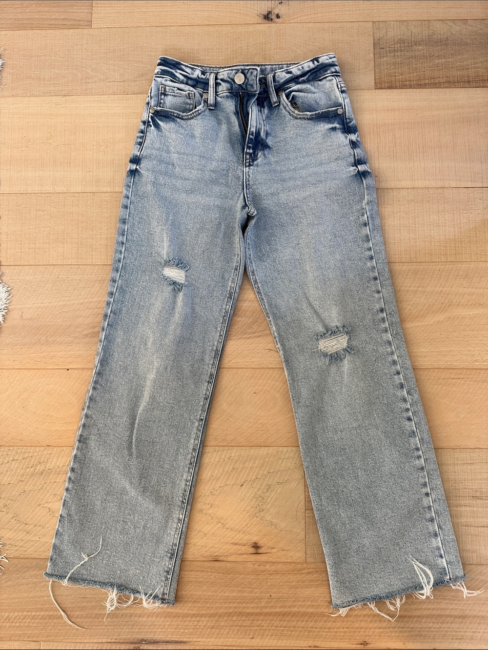 Art class Girls High-Rise Distressed Straight-Leg Jeans
